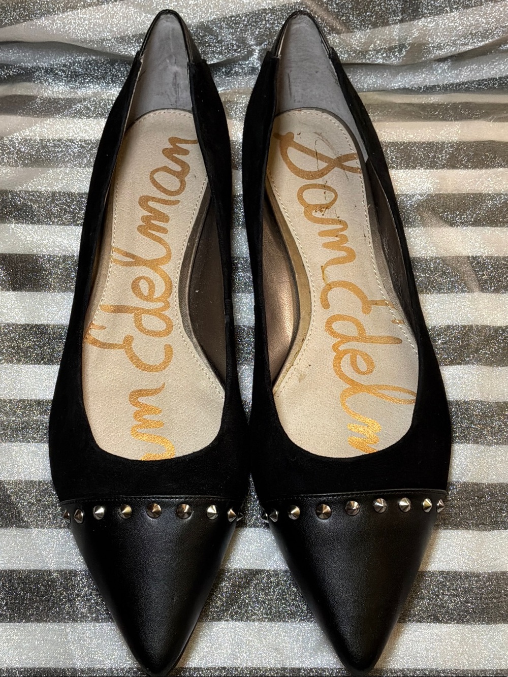 Sam Edelman black suede flats